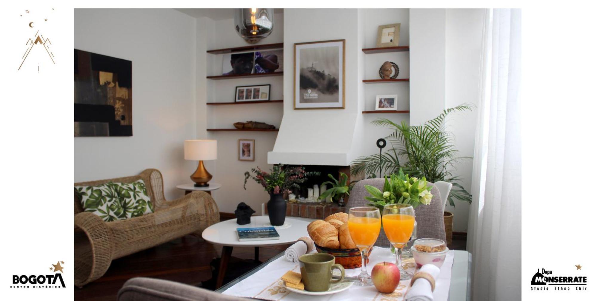 Depa Monserrate - Charming Historic Nest With Breathtaking Mountain Views - Apartaestudio 波哥大 外观 照片