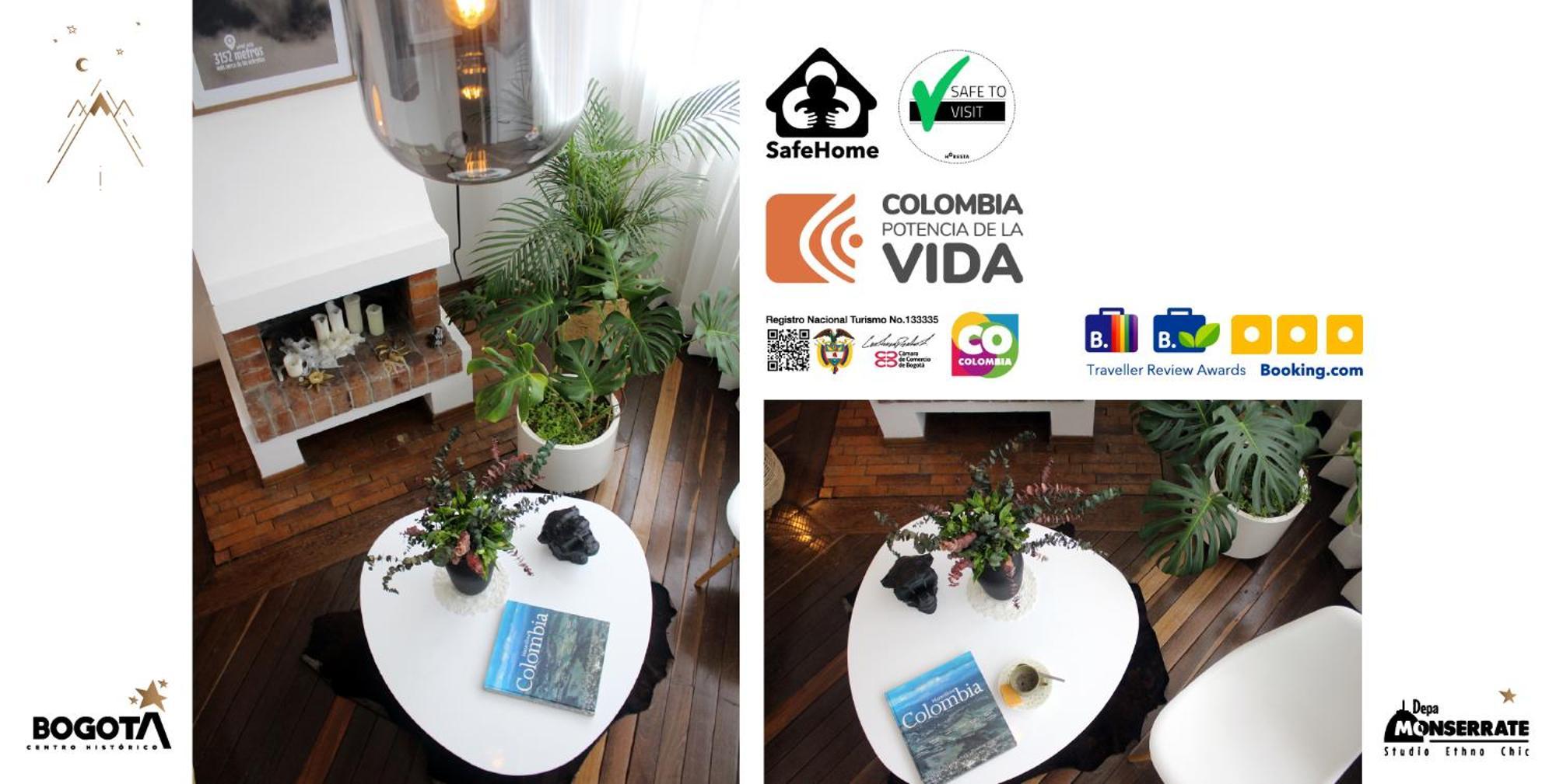 Depa Monserrate - Charming Historic Nest With Breathtaking Mountain Views - Apartaestudio 波哥大 外观 照片